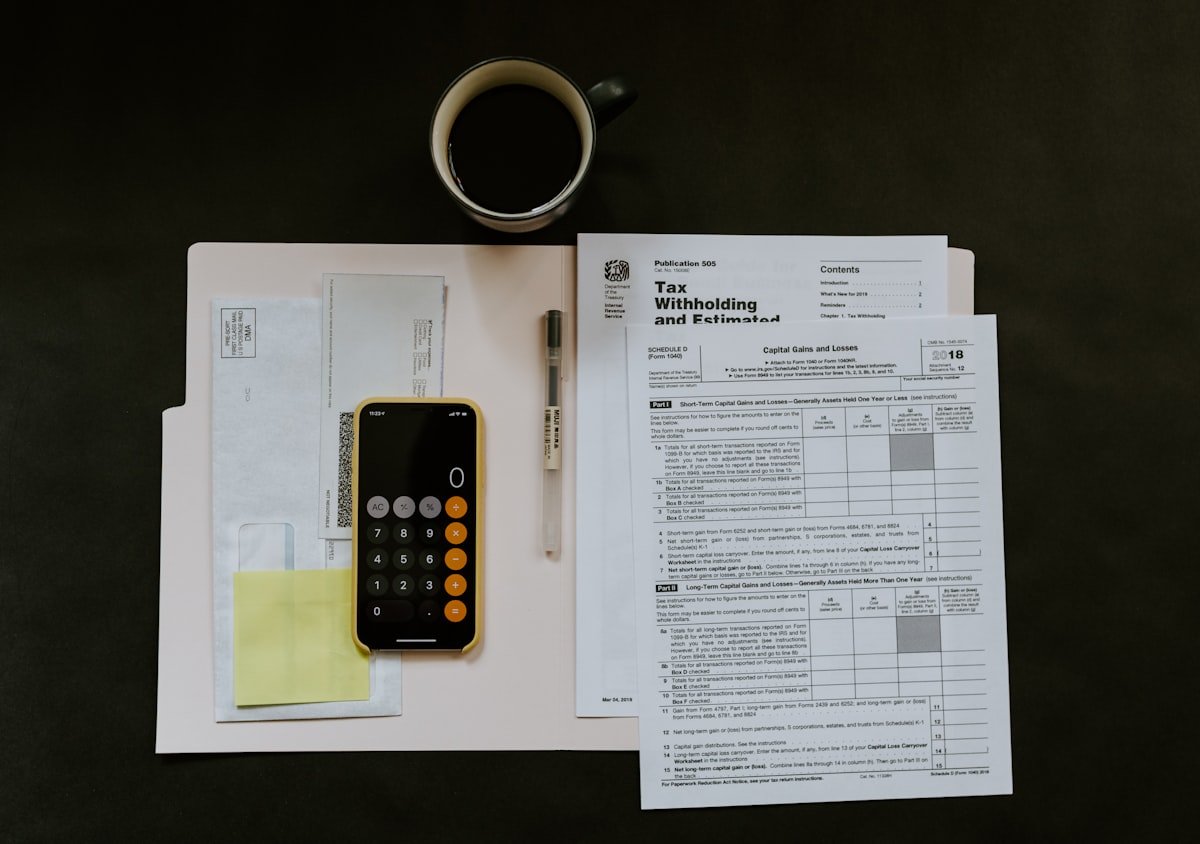 Financial paperwork for payment reconciliation